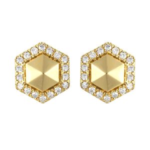 14Kt Yellow Gold Diamond 1/4Ctw Earring