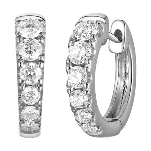 14Kt White Gold Diamond 1Ctw Earring