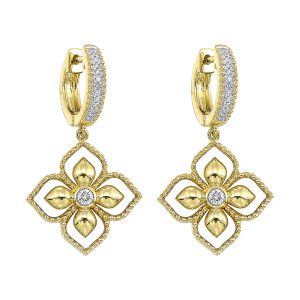 14Kt Yellow Gold Diamond 1/8Ctw Earring