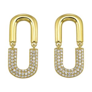 Silver Yellow Earring