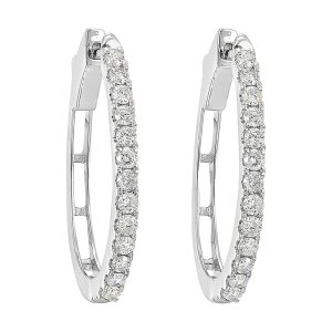 14Kt White Gold Diamond 1/2Ctw Earring