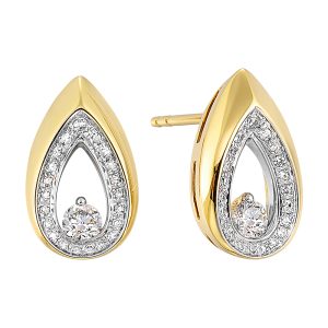 14Kt Yellow Gold Diamond 1/3Ctw Earring