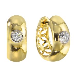 14Kt Yellow Gold Diamond 1/6Ctw Earring