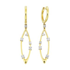 14Kt Yellow Gold Diamond 1/3Ctw Earring