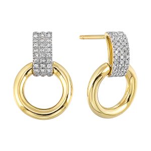 14Kt Yellow Gold Diamond 1/7Ctw Earring