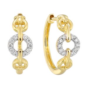 14Kt Yellow Gold Diamond 1/8Ctw Earring