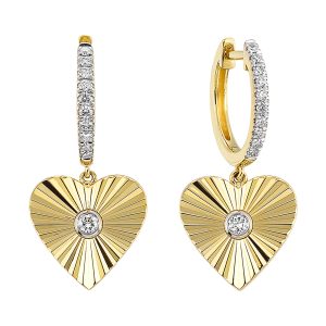 14Kt Yellow Gold Diamond 1/7Ctw Earring