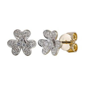 14Kt Yellow Gold Diamond 1/7Ctw Earring