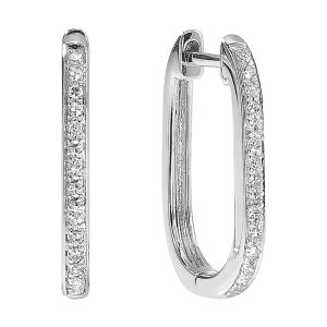 14Kt White Gold Diamond 1/12Ctw Earring