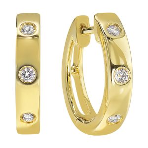 14Kt Yellow Gold Diamond 1/8Ctw Earring