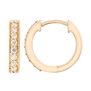 89Facet 14Kt Yellow Gold Diamond 1/4Ctw Earring