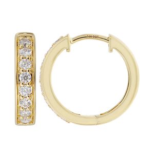 89Facet 14Kt Yellow Gold Diamond 1/2Ctw Earring