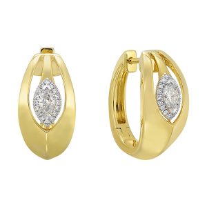 14Kt Yellow Gold Diamond 1/3Ctw Earring