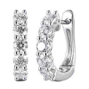 14Kt White Gold Diamond 1Ctw Earring