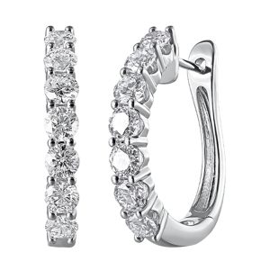 14Kt White Gold Diamond 2 1/6Ctw Earring