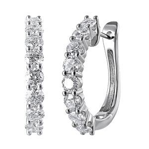 14Kt White Gold Diamond 3Ctw Earring