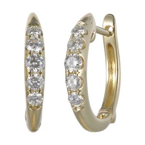 14Kt Yellow Gold Diamond 1/3Ctw Earring