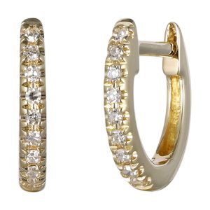 14Kt Yellow Gold Diamond 1/20Ctw Earring