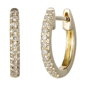 14Kt Yellow Gold Diamond 1/20Ctw Earring