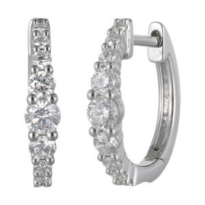 14Kt White Gold Diamond 3/8Ctw Earring