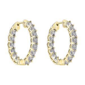 14Kt Yellow Gold Diamond 3/4Ctw Earring