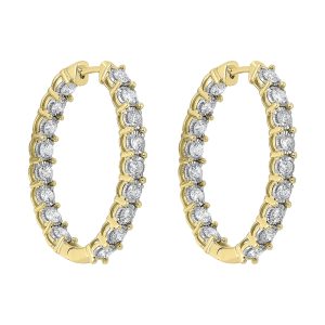 14Kt Yellow Gold Diamond 3Ctw Earring