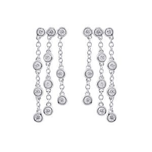14Kt White Gold Diamond 1/4Ctw Earring
