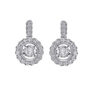 14Kt White Gold Diamond 1/4Ctw Earring