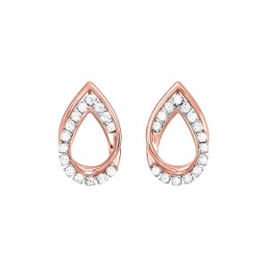 10Kt Rose Gold Diamond 1/6Ctw Earring