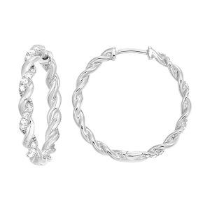 10Kt White Gold Diamond 1/4Ctw Earring
