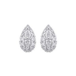 14Kt White Gold Diamond 1/2Ctw Earring