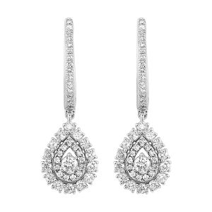 14Kt White Gold Diamond 1/2Ctw Earring