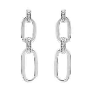 Silver Diamond 1/8Ctw Earring