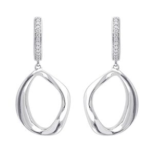 Silver Diamond 1/8Ctw Earring