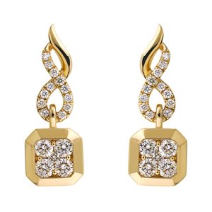 14Kt Yellow Gold Diamond 1/2Ctw Earring