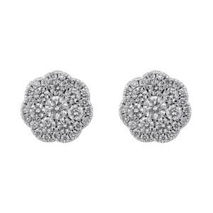 14Kt White Gold Diamond 1Ctw Earring
