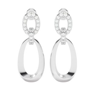 Silver Diamond 1/4Ctw Earring