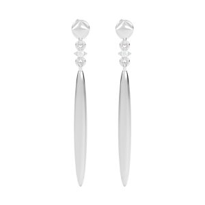 Silver Diamond 1/20Ctw Earring