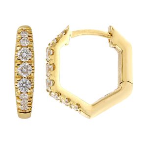 14Kt Yellow Gold Diamond 1/3Ctw Earring