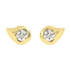 10Kt Yellow Gold Diamond 1/10Ctw Earring