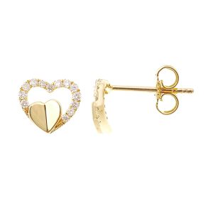 10Kt Yellow Gold Diamond 1/7Ctw Earring