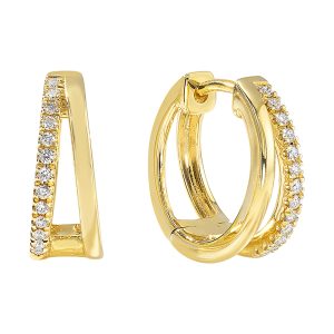 14Kt Yellow Gold Diamond 1/8Ctw Earring
