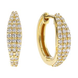 14Kt Yellow Gold Diamond 1/3Ctw Earring