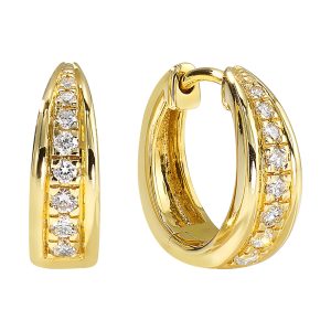 14Kt Yellow Gold Diamond 1/5Ctw Earring