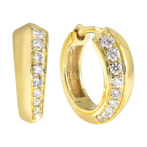 14Kt Yellow Gold Diamond 1/5Ctw Earring