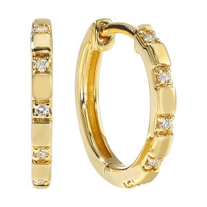 14Kt Yellow Gold Diamond 1/15Ctw Earring