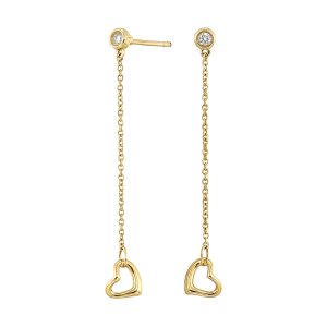 14Kt Yellow Gold Diamond 1/20Ctw Earring