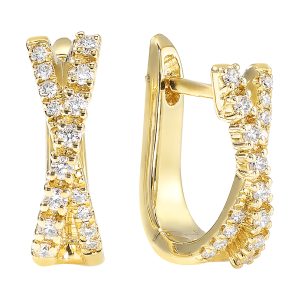 14Kt Yellow Gold Diamond 1/4Ctw Earring