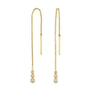 14Kt Yellow Gold Diamond 1/6Ctw Earring