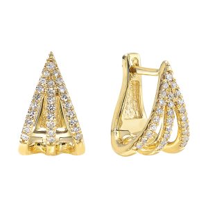 14Kt Yellow Gold Diamond 1/5Ctw Earring